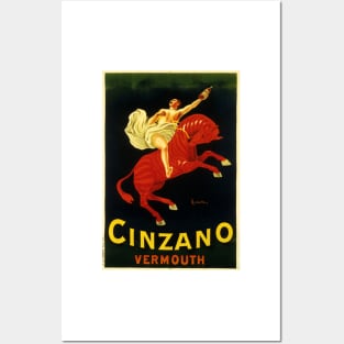 CINZANO VERMOUTH Torino Leonetto Cappiello Vintage Italian Liquor Art Deco Advertisement Posters and Art